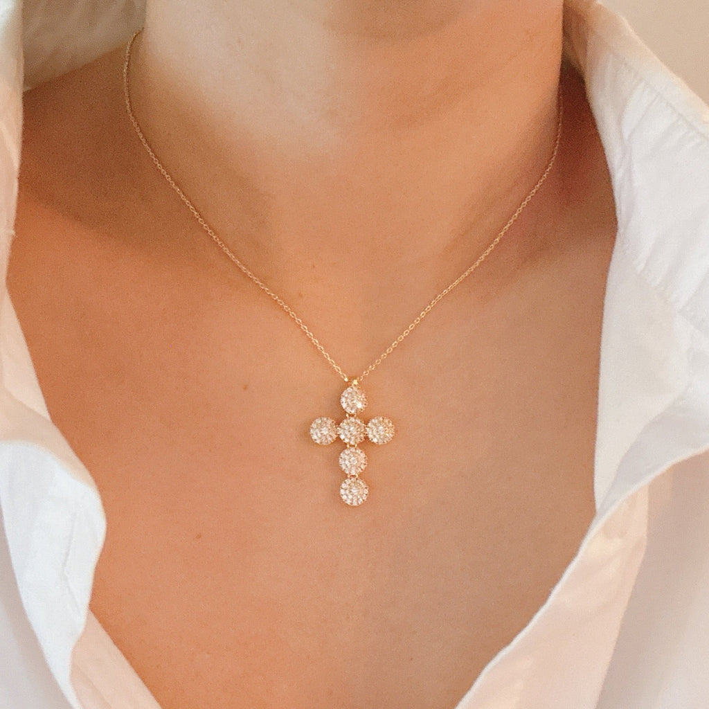 Dainty Sparkle Cross Necklace