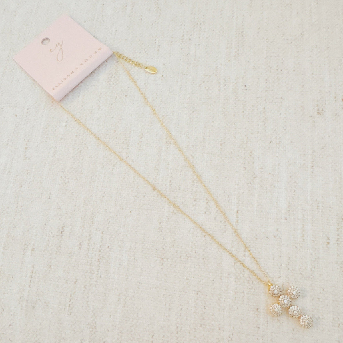 Dainty Sparkle Cross Necklace