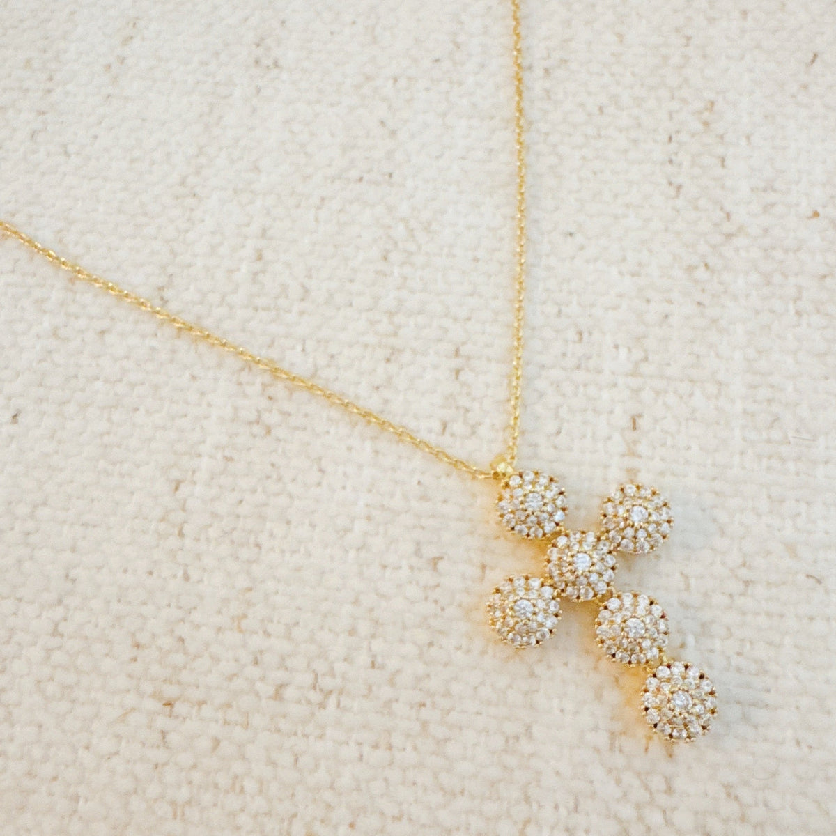 Dainty Sparkle Cross Necklace